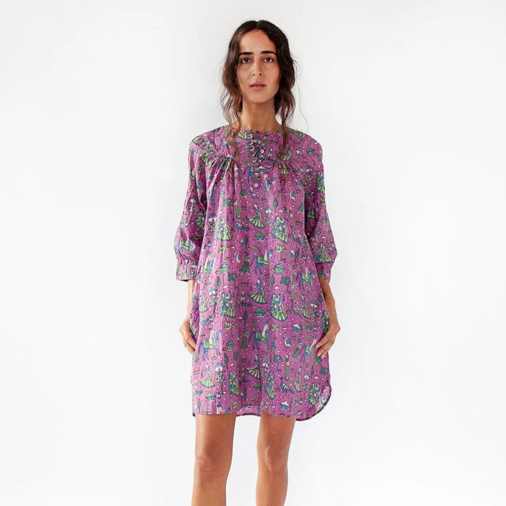 Matta Purple and Green Mini Dress